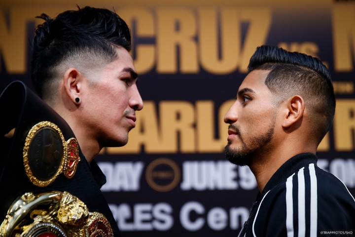 Photos Leo Santa Cruz Abner Mares Final Presser Face To Face